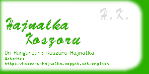 hajnalka koszoru business card